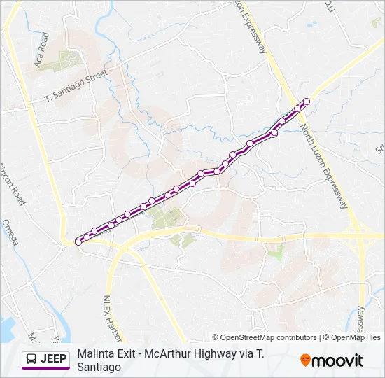 JEEP Bus Line Map