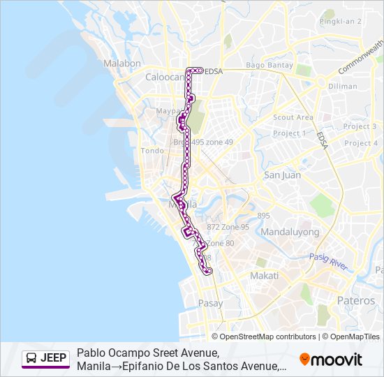 JEEP Bus Line Map