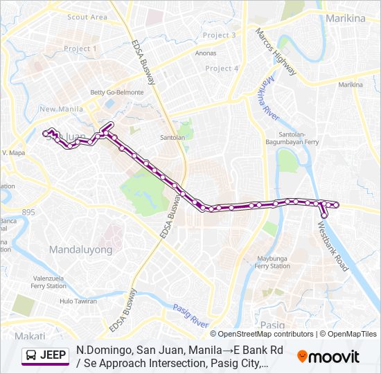 JEEP bus Line Map