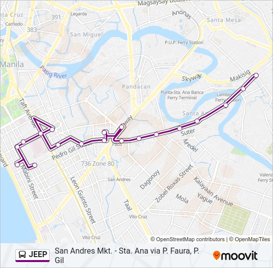 JEEP bus Line Map