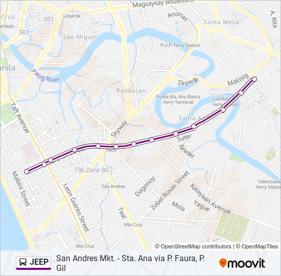 JEEP bus Line Map