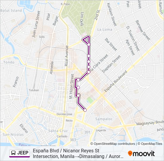 JEEP Bus Line Map