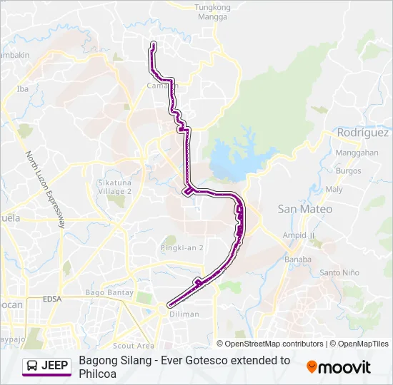JEEP Bus Line Map