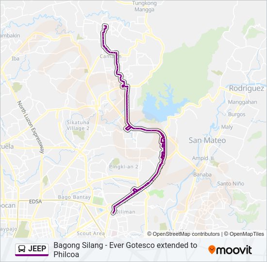 JEEP Bus Line Map