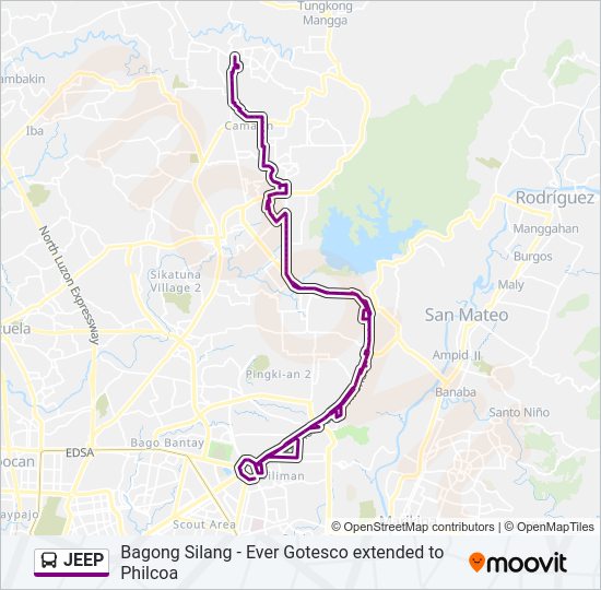 JEEP Bus Line Map