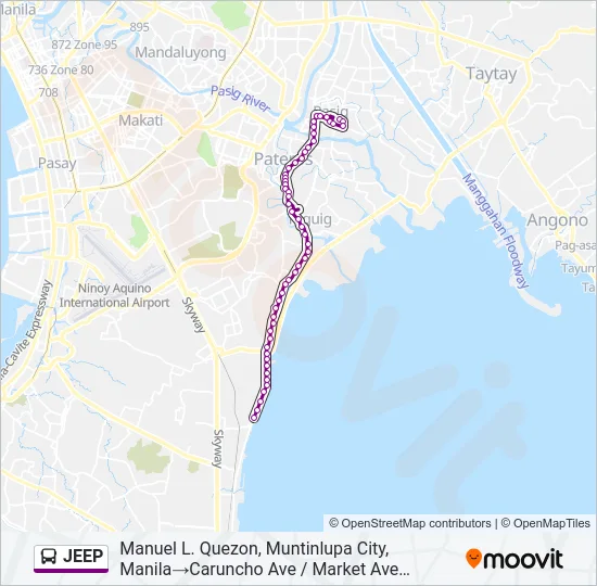 JEEP Bus Line Map