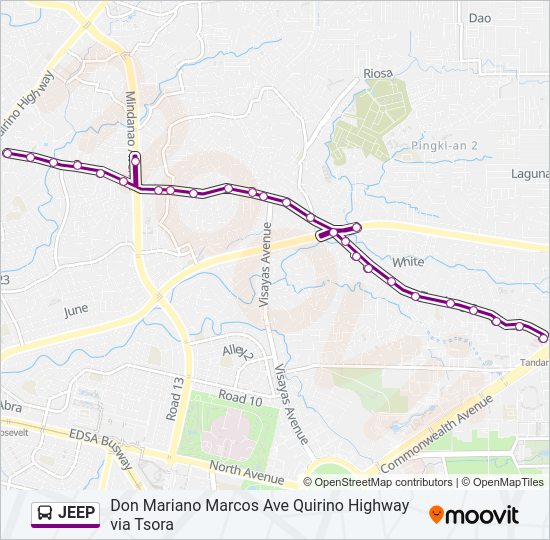 JEEP Bus Line Map