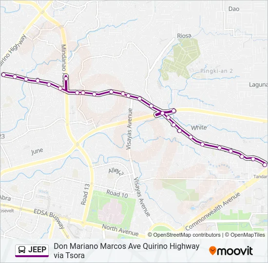 JEEP Bus Line Map
