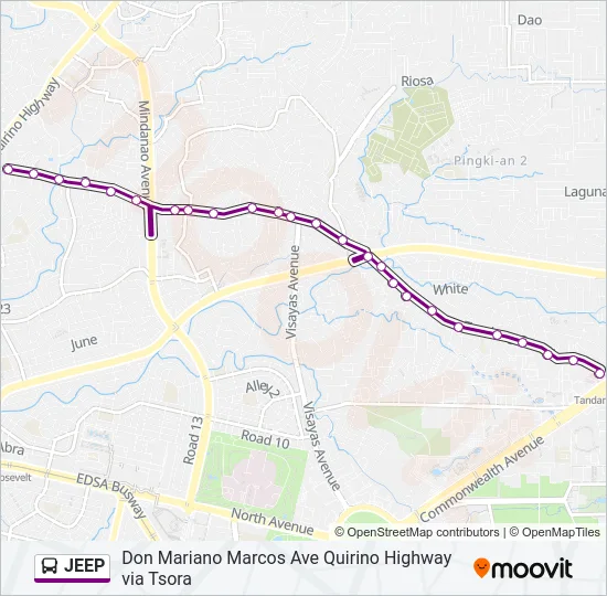 JEEP Bus Line Map