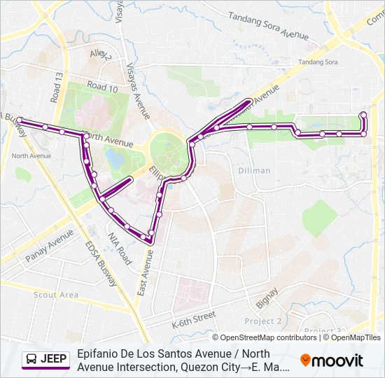 JEEP Bus Line Map