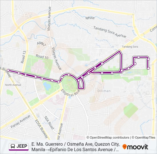 JEEP bus Line Map