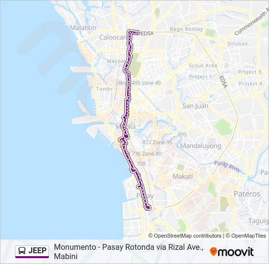 JEEP Bus Line Map