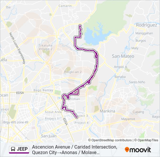 JEEP bus Line Map