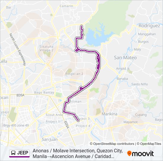 JEEP bus Line Map