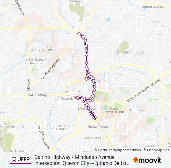 JEEP Bus Line Map