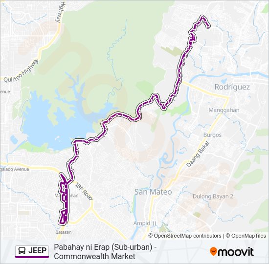 JEEP Bus Line Map