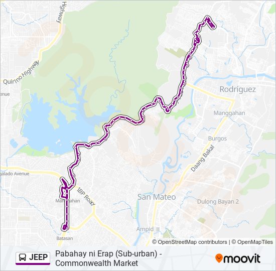 JEEP Bus Line Map