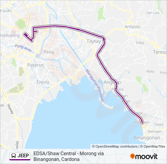 JEEP Bus Line Map