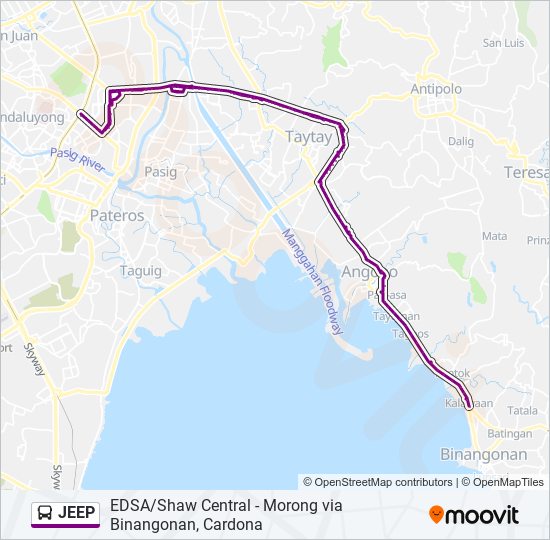 JEEP bus Line Map