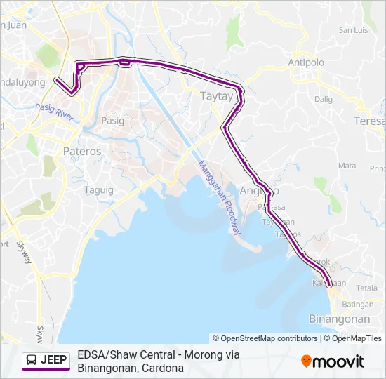 JEEP Bus Line Map