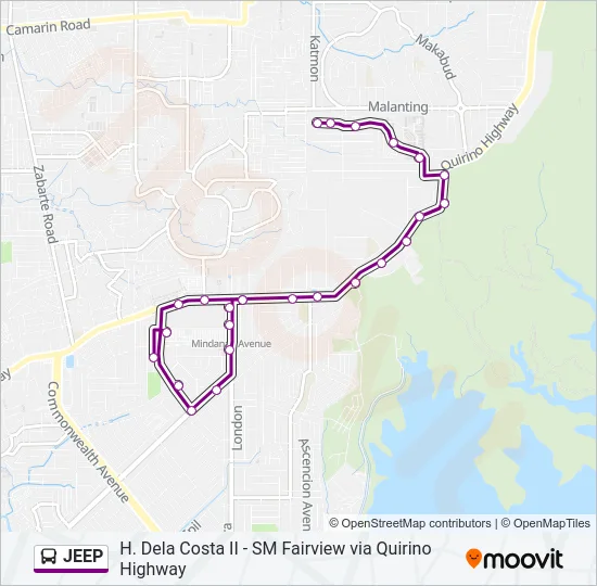 JEEP Bus Line Map
