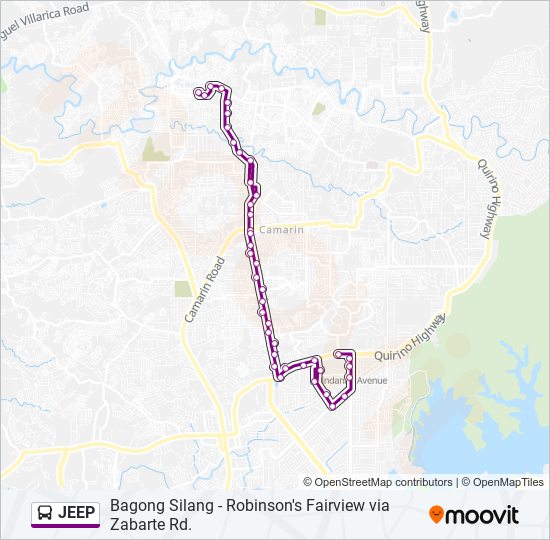 JEEP Bus Line Map