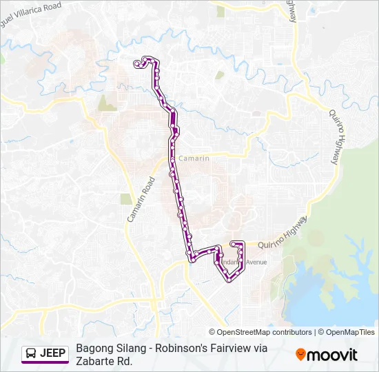 JEEP Bus Line Map