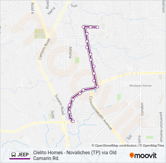 JEEP Bus Line Map