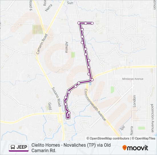 JEEP bus Line Map