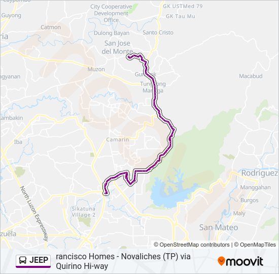 JEEP Bus Line Map