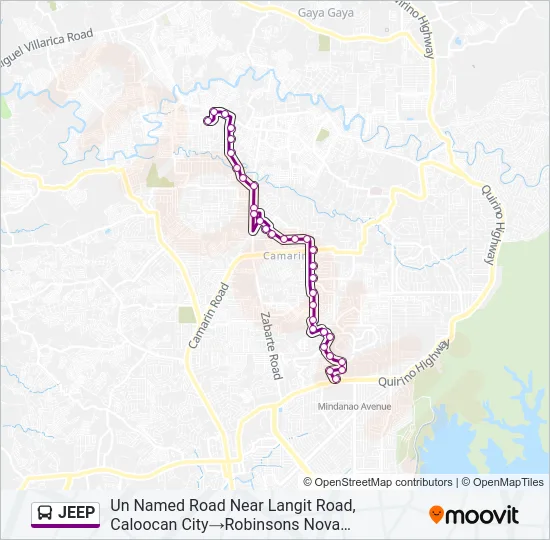 JEEP Bus Line Map