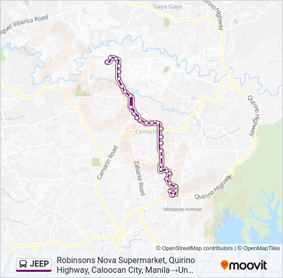 JEEP Bus Line Map