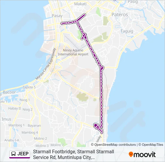 JEEP Bus Line Map