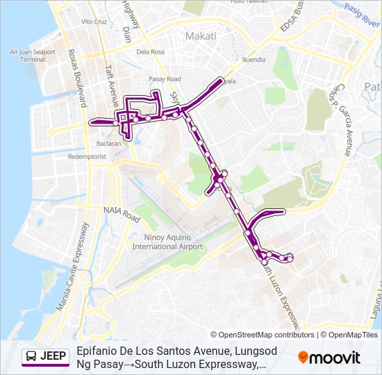 JEEP Bus Line Map