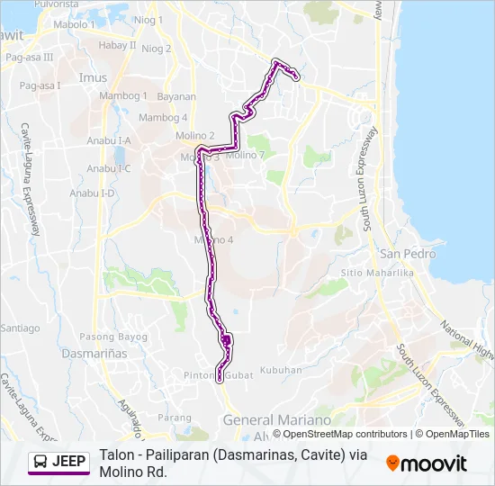 JEEP Bus Line Map