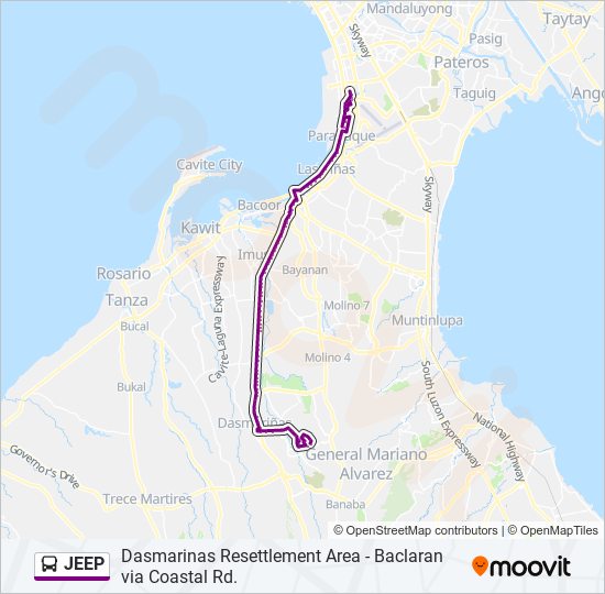 JEEP Bus Line Map