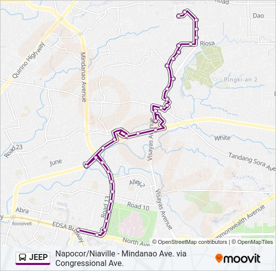 JEEP Bus Line Map