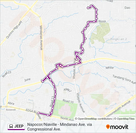 JEEP Bus Line Map