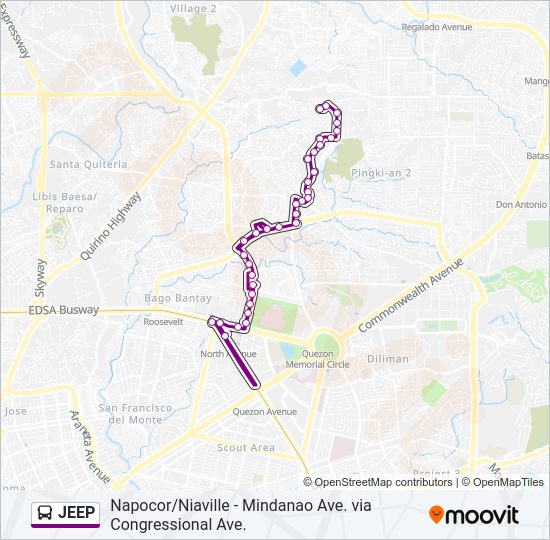 JEEP Bus Line Map