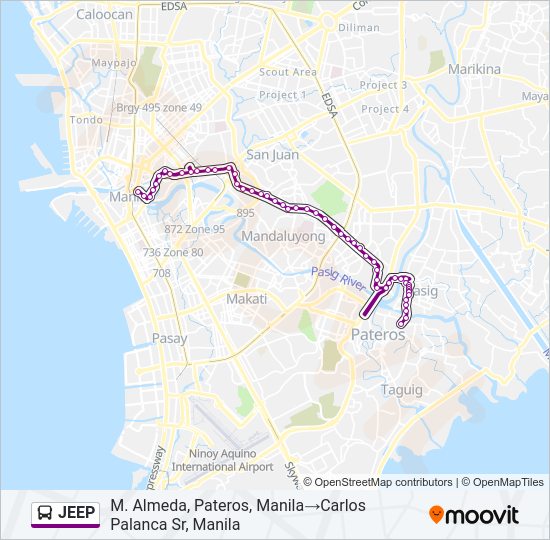 JEEP bus Line Map