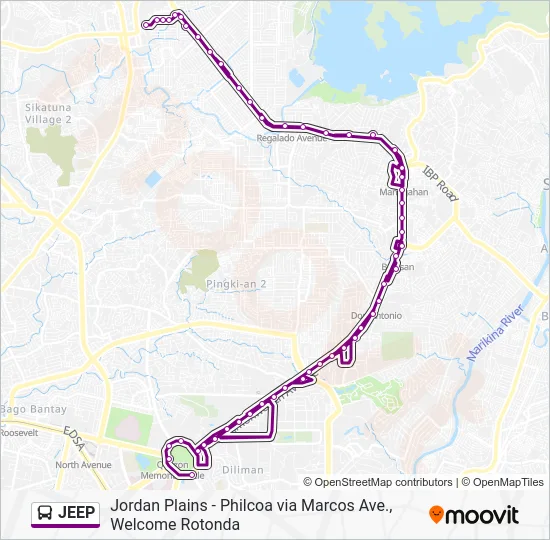 JEEP Bus Line Map