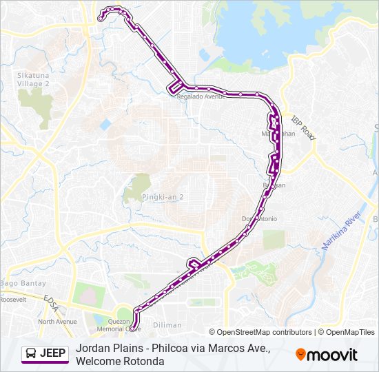 JEEP bus Line Map