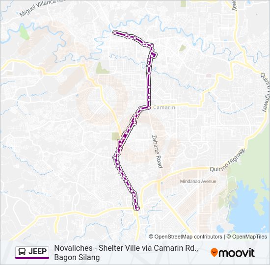 JEEP Bus Line Map