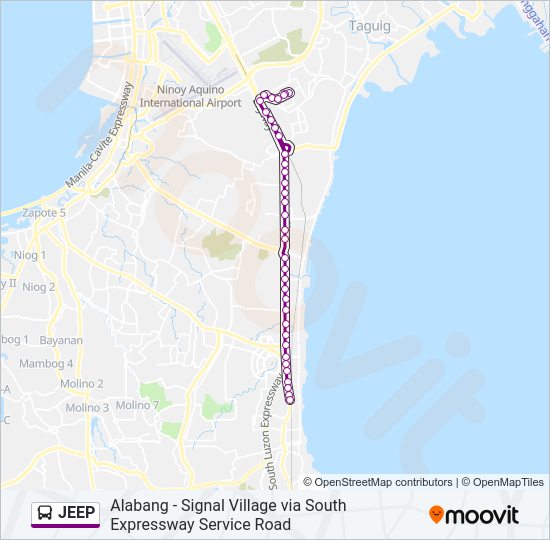 JEEP Bus Line Map