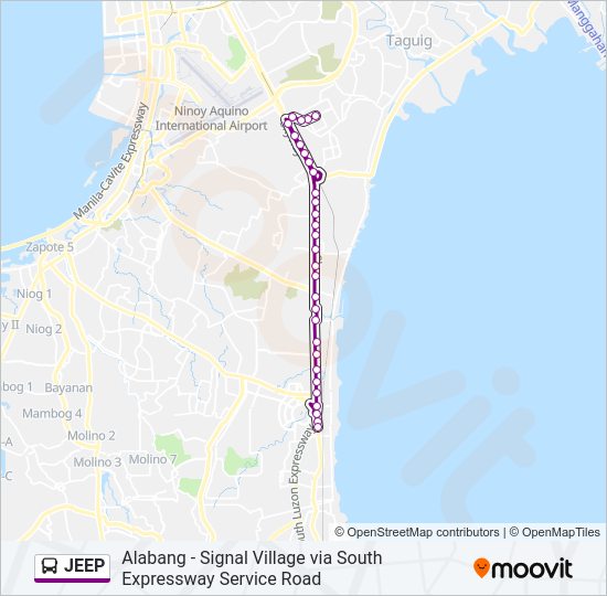 JEEP Bus Line Map