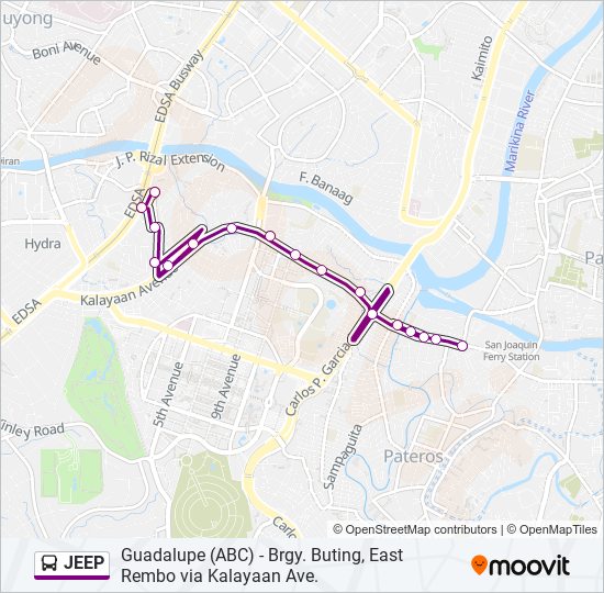 JEEP bus Line Map