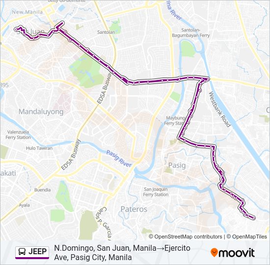 JEEP Bus Line Map