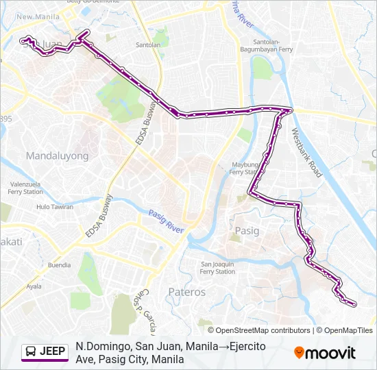 JEEP Bus Line Map