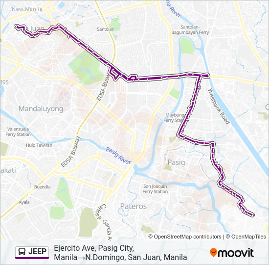 JEEP Bus Line Map