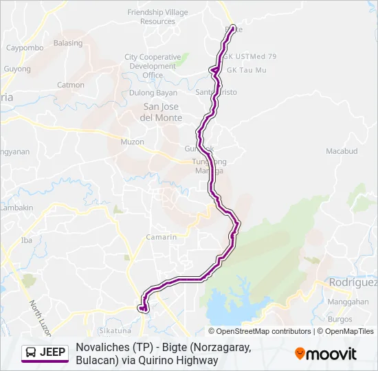 JEEP Bus Line Map